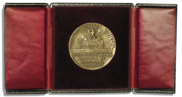 Robert McNamara's James Forrestal Memorial Medal Awarded to Him by the National Security Intelligence Agency