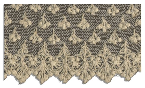 Martha Washington Personally Owned Piece of Ornate Ivory Lace