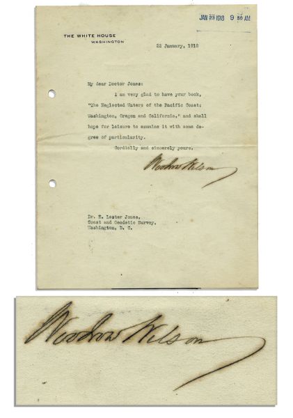 Woodrow Wilson 1916 Typed Letter Signed