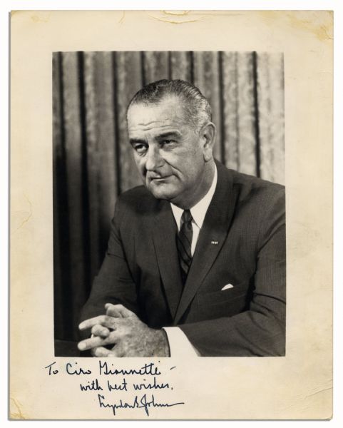 Lyndon B. Johnson Signed 8'' x 10'' Photo