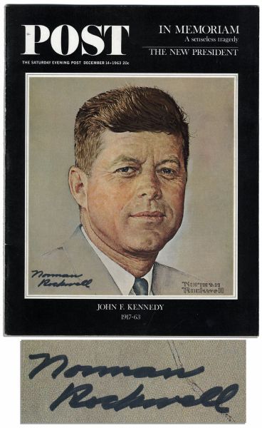 Norman Rockwell Signed JFK Memorial Edition of the ''Saturday Evening Post''