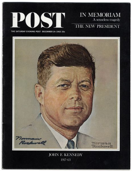 Norman Rockwell Signed JFK Memorial Edition of the ''Saturday Evening Post''