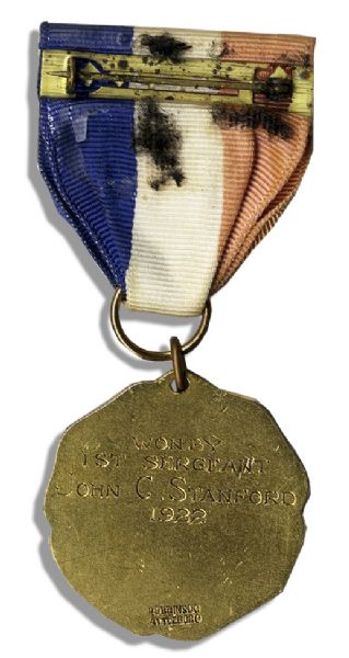 Army Medal For Running Awarded in 1922 to an Early Tank Corpsman Who Served in WWII Under Patton