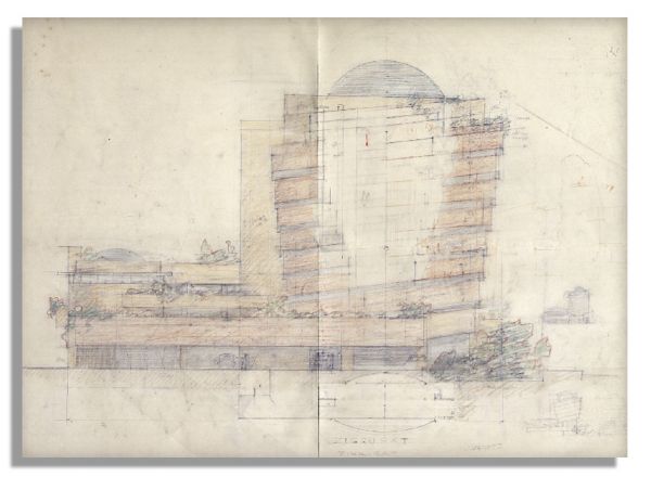 Frank Lloyd Wright Signed Amendment to New York City's Plans for His Magnum Opus, The Guggenheim Museum