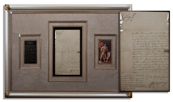 Large King George III Document Signed