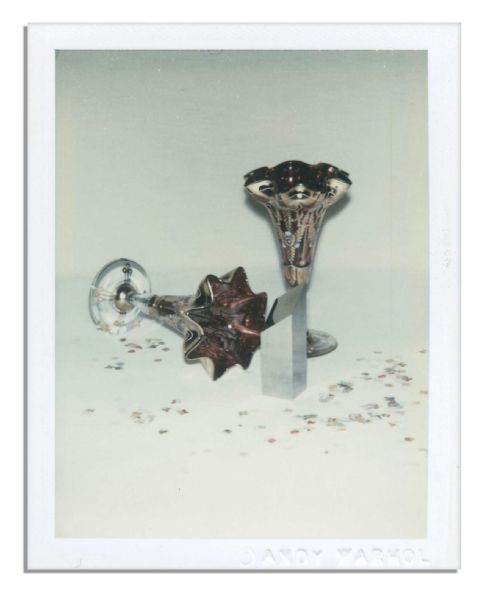 Andy Warhol Polaroid Photograph of a Pair of Champagne Flutes