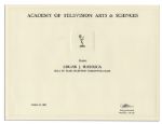 Emmy Awards, Academy of Television Arts & Sciences Certificate 