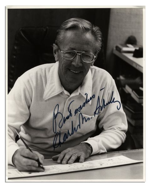 Charles Schulz Signed 8'' x 10'' Photo