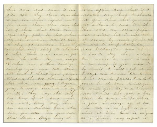 55th PA Infantry Soldier Letter During Siege of Petersburg -- ''...opened fire...shot a volley into them they threw down their arms and came to our side...to the rear so their men cannot get them...