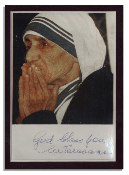 Mother Teresa Photo Signed