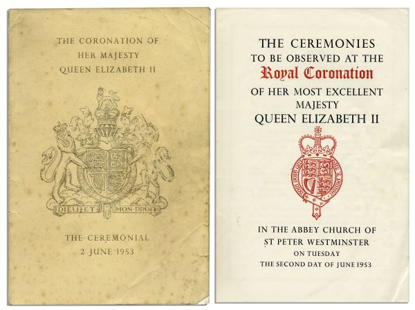 Rare Program From The Coronation of Queen Elizabeth II in 1953