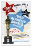 Giant 27 x 41 Poster Advertising The 31st Academy Awards in 1959