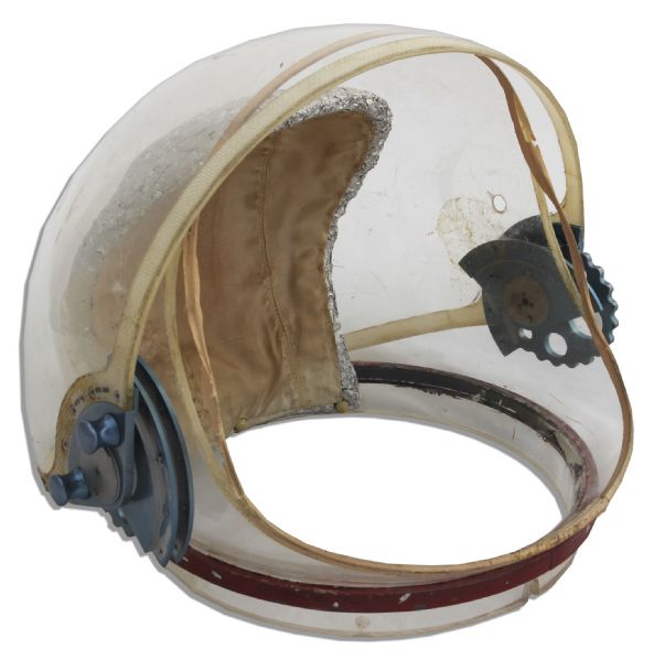 Impressive NASA Prototype Helmet Stowage Bag (HSB) & LEVA Helmet -- Accompanied by NASA Spacecraft Parts Tag & Signed Paperwork From NASA Spacesuit Contractor ILC Industries
