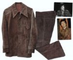 Bruce Lees Brown Suede Suit Worn Onscreen For The Famous Lost Interview -- Worn While He Uttered The Quote That Became Part of His Legacy, Be water, my friend.