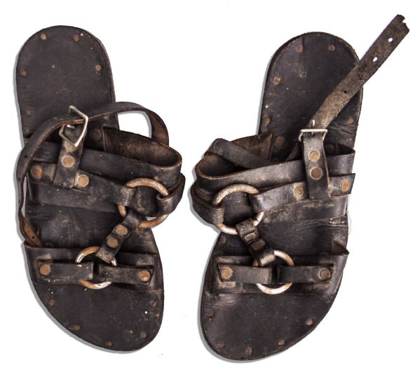 Bruce Lee's Personally Owned & Worn Leather Sandals