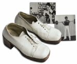 Bruce Lee Owned & Worn White Leather Shoes With 3 Lifts