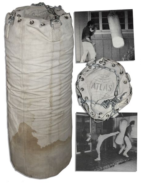 Bruce Lee Personally Owned and Used Heavy Bag