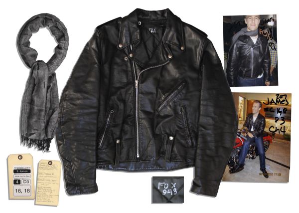 James Van Der Beek Screen Worn Leather Jacket & Scarf From Sitcom ''Don't Trust The B---- In Apartment 23'' -- With a COA from 20th Century Fox