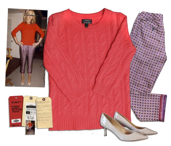 Jenna Elfman Screen Worn Cashmere Sweater, Pants & Shoes From ''1600 Penn'' -- With Wardrobe Tag & 20th Century Fox COA