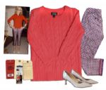 Jenna Elfman Screen Worn Cashmere Sweater, Pants & Shoes From 1600 Penn -- With Wardrobe Tag & 20th Century Fox COA