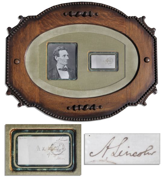 Abraham Lincoln Signature Used as Free Frank -- Upon a Lincoln Holograph Envelope, Handwritten While President