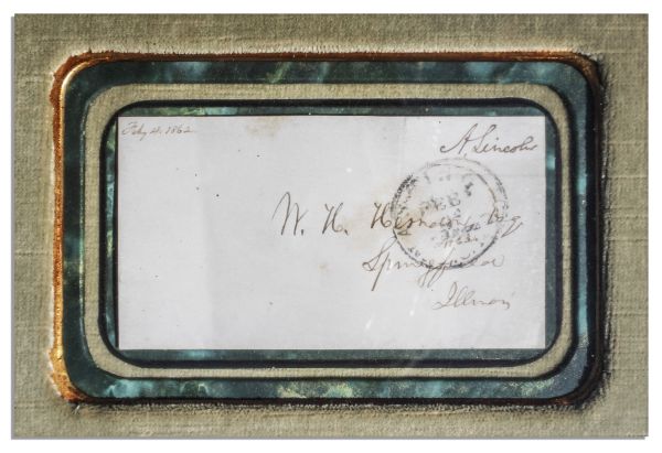 Abraham Lincoln Signature Used as Free Frank -- Upon a Lincoln Holograph Envelope, Handwritten While President