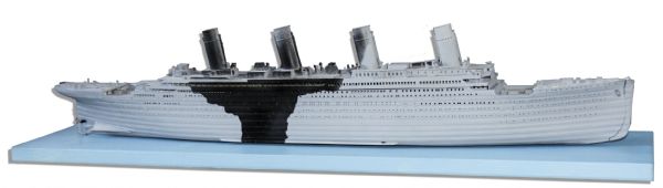 Model ''RMS Titanic'' Used in Pre-Production of James Cameron's Smash Hit Film by Its Oscar-Winning Visual Effects Department -- Used to Simulate Underwater Damage