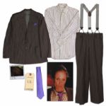 Cameron Diaz Charlies Angels Production Used Pinstripe Suit Ensemble -- With a COA From Columbia Pictures