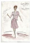 Edith Head 11 x 15 Costume Sketch of Mary Tyler Moore as Laura Petrie for "The Dick Van Dyke Show" in 1961