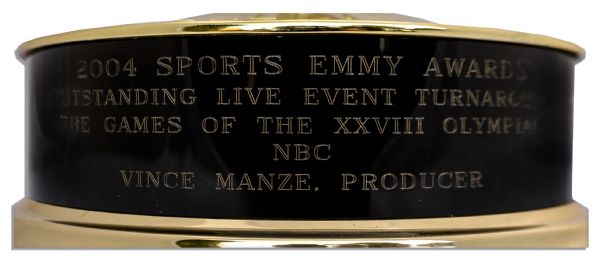 Sports Emmy Award From 2004 for NBC's Coverage of The Olympics -- In the Category of Outstanding Live Event Turnaround -- Fine