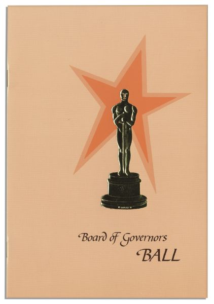 Lot of 6 Academy Awards Items From The 1987 Ceremony -- The All-Important Envelope and Card Bearing The Announcement of an Award Winner, a Program & Materials Related to the Governors Ball