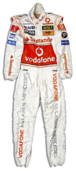 Lewis Hamilton Signed McLaren-Mercedes Racesuit Worn in The 2007 German Grand Prix -- With a COA from McLaren Racing