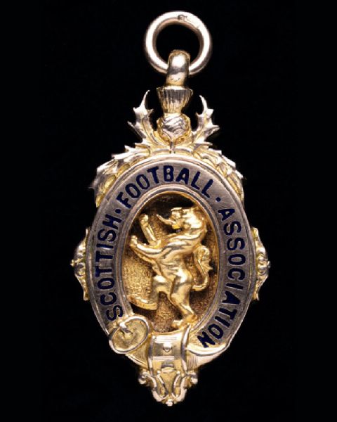 A 9ct. Gold & Enamel Scottish F.A. Cup Winner's Medal Won by Jock McDougall, Captain of Airdrieonians in 1923-24, This Being the Only Occasion the Club won a Scottish Cup