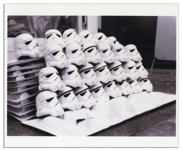 Prototype Stormtrooper Helmet From the First ''Star Wars'' -- One of Only About Half a Dozen of Its Kind Made for ''Star Wars Episode IV: A New Hope'' in 1977