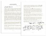 Eisenhower WWII Letter Signed -- ...Moreover, people are lost every day - I do not yet know how many this Army lost this morning. We have got to steel ourselves to these things in war...