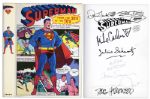 Superman From the 30s to the 70s -- Signed by 9 of Supermans Contributors Including Illustration Team Curt Swan & Murphy Anderson & Death of Superman Artists Janke and Bogdanove