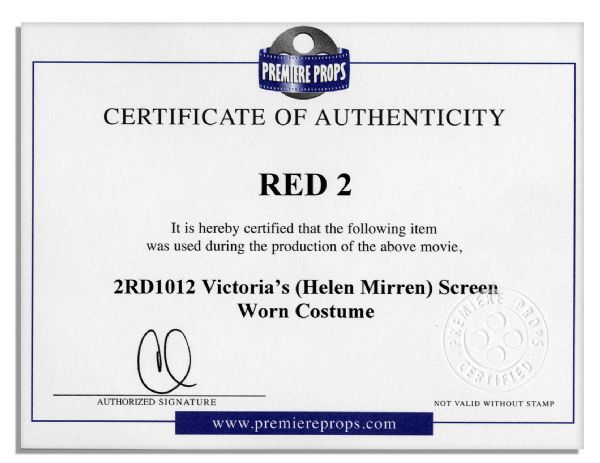 Helen Mirren Screen-Worn Blouse From ''Red 2''
