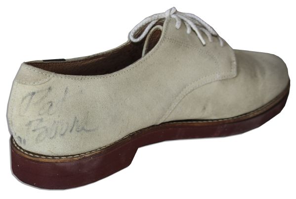 Pat Boone Signed White Shoes -- Signed ''Pat Boone'' on Both Shoes