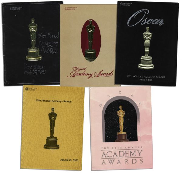 Collection of Academy Awards Programs From 1982-1986
