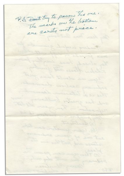 Herbert Hoover Humorous Autograph Letter Signed -- ''...This is a titanium diamond...Your jeweler can take out one of your ordinary stones...you can pawn the ordinary one with dignity...''