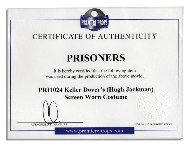 Hugh Jackman Screen-Worn Wardrobe From Prisoners