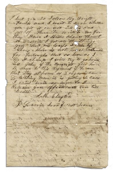 Letter From The 39th Alabama Infantry on the Battle of Stones River -- One of The War's Nastiest Battles -- ''...you could see a man shot anywhere, some in the head and some shot in two...''