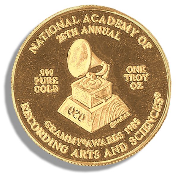 Grammy Award Gold Coin Honoring Super-Group USA For Africa & Their 1985 Record of the Year, We Are the World
