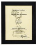 Van Heflins Best Actor Emmy Nomination Plaque for A Case of Libel