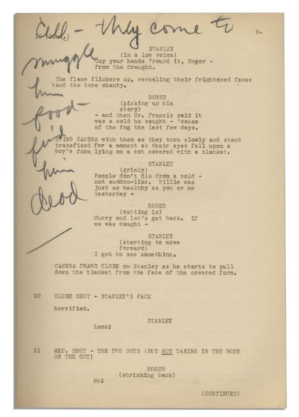 Darryl F. Zanuck Signed & Personally Owned Script From Stanley and Livingstone -- With Two Pages of Handwritten Notes in Zanuck's Hand