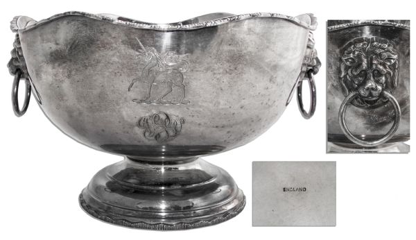 Darryl F. Zanuck's Monogrammed Silver Monteith Bowl -- With a COA From the Zanuck Estate