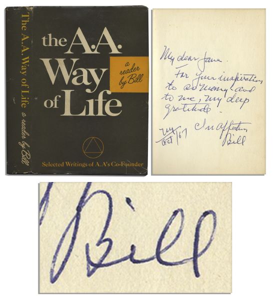 Alcoholics Anonymous Co-Founder Bill Wilson Signed First Printing of The A.A. Way of Life