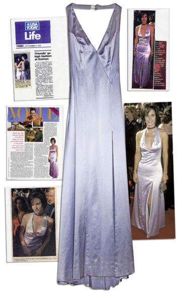 Charmeuse Bias Cut Gown Worn by Courteney Cox at the Emmy Awards in 1995