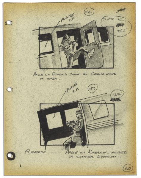 Nearly 500 Storyboard Illustrations From the 1977 Terrorist Thriller ''Black Sunday'' -- Based on the Munich Massacre
