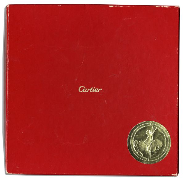 Lucille Ball Personally Owned Plate by Cartier in Original Case -- With a COA From Lucy's Daughter